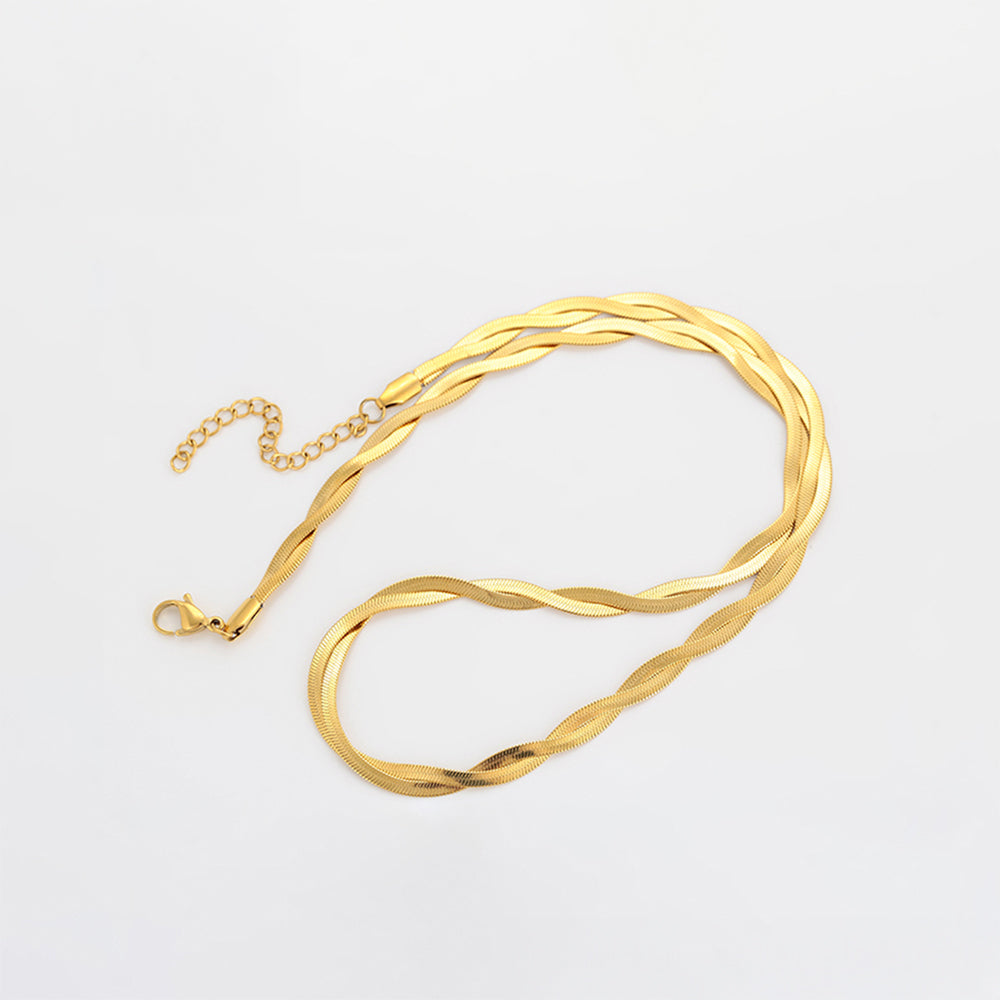 Collar de Aleación Bañado en Oro