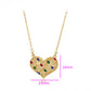 Collar de Aleación Bañado en Oro con Cristal Emporia® Rojo y Cristal Emporia® Verde