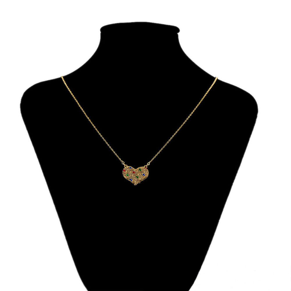 Collar de Aleación Bañado en Oro con Cristal Emporia® Rojo y Cristal Emporia® Verde 8 