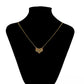 Collar de Aleación Bañado en Oro con Cristal Emporia® Rojo y Cristal Emporia® Verde
