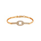 Pulsera de Aleación Bañado en Oro con Cristal Emporia® Blanco