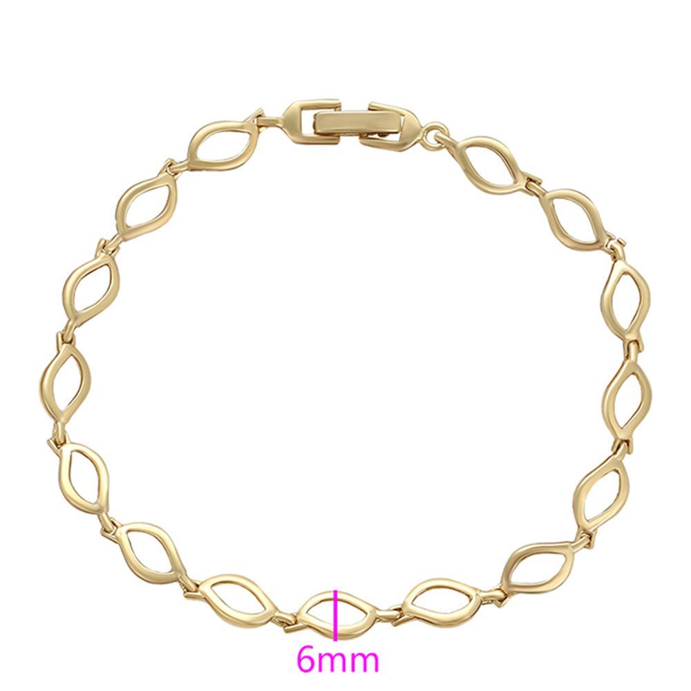 Pulsera de Aleación Bañado en Oro 2 