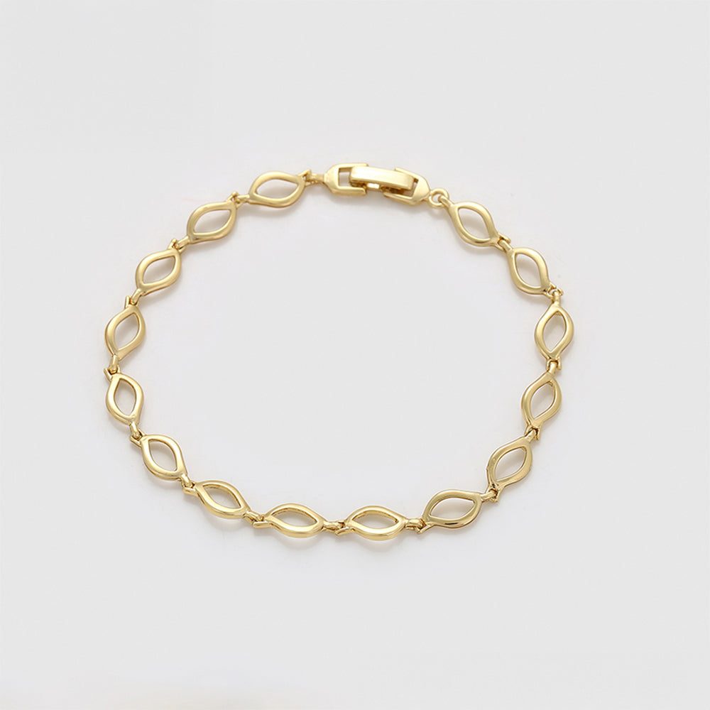 Pulsera de Aleación Bañado en Oro