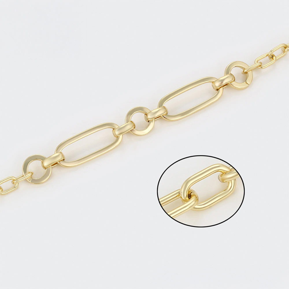 Pulsera de Aleación Bañado en Oro 5 