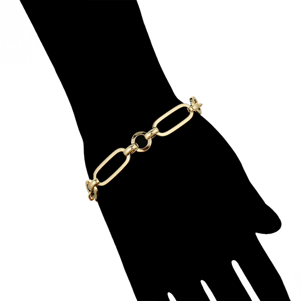 Pulsera de Aleación Bañado en Oro 8 