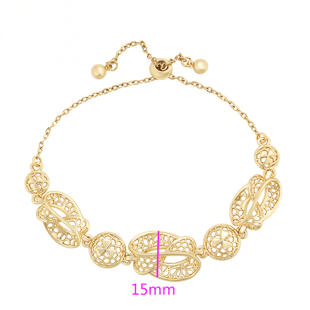 Pulsera de Aleación Bañado en Oro 2 