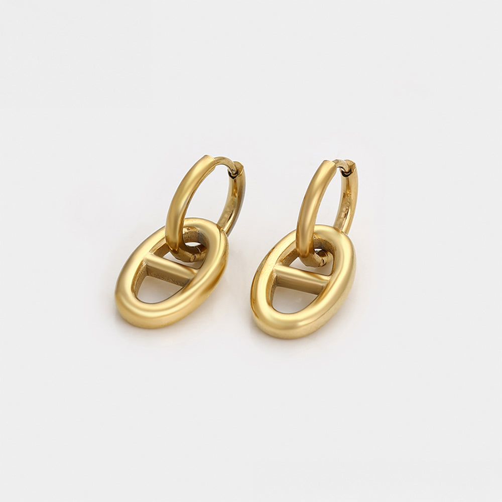 Pendientes de Aleación Bañado en Oro 3 