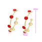 Pendientes de Aleación Bañado en Oro con Cristal Emporia® Rojo