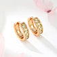 Pendientes de Aleación Bañado en Oro con Cristal Emporia® Verde