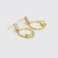 Pendientes de Aleación Bañado en Oro con Cristal Emporia® Verde y Cristal Emporia® Blanco