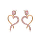 Pendientes de Aleación Bañado en Oro con Cristal Emporia® Rosa