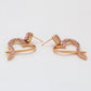 Pendientes de Aleación Bañado en Oro con Cristal Emporia® Rosa