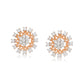 Pendientes de Aleación Bañado en Oro con Cristal Emporia® Blanco