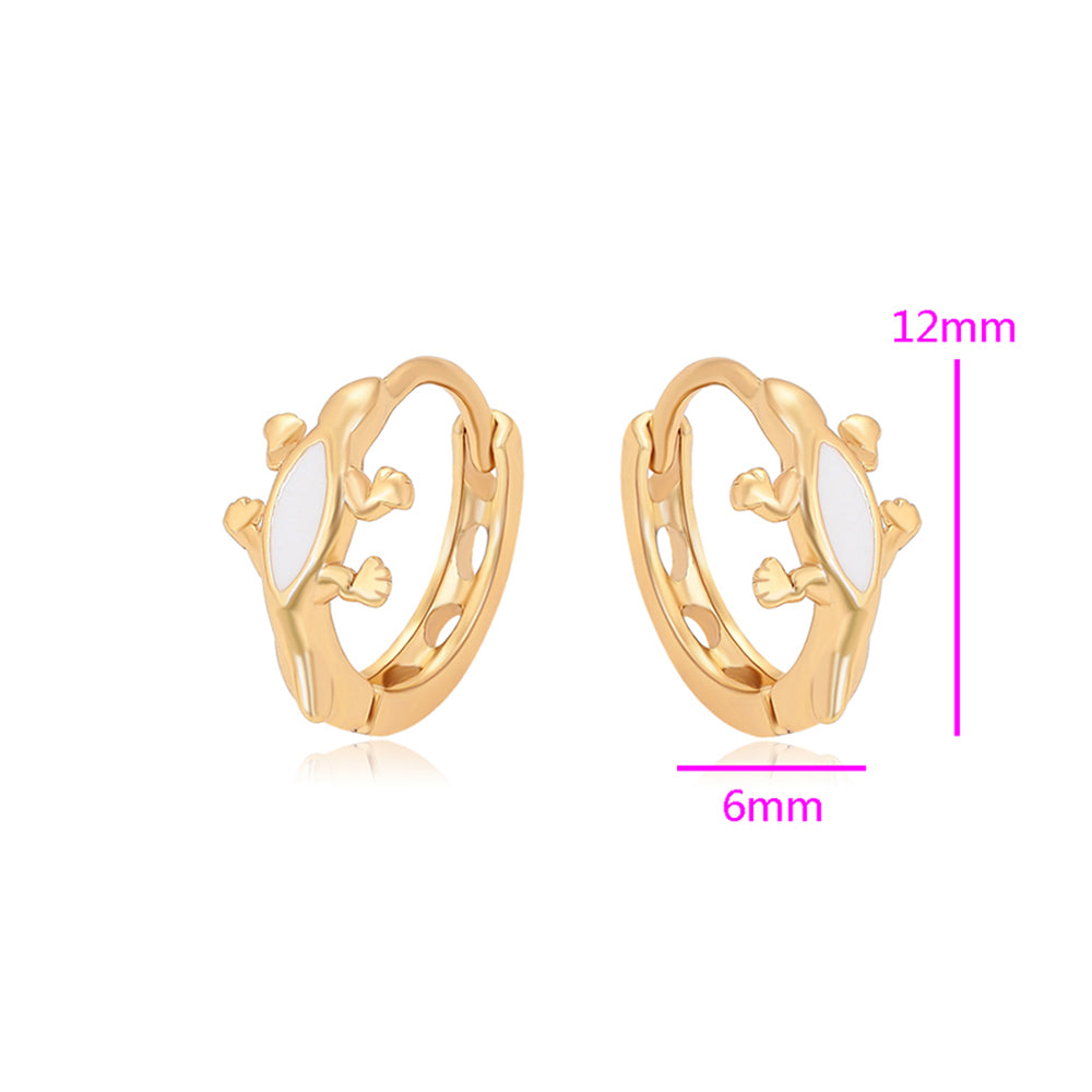 Pendientes de Aleación Bañado en Oro con Cristal Emporia® Blanco 2 