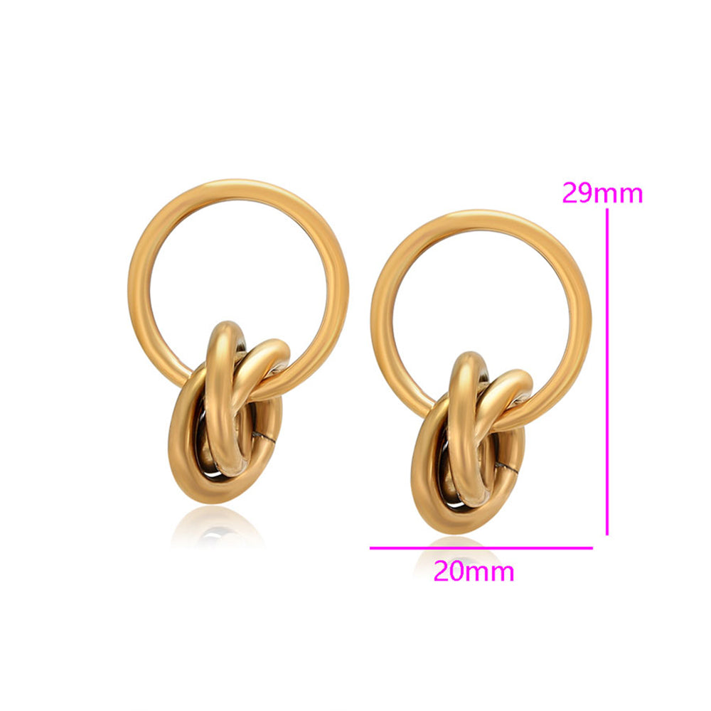 Pendientes de Aleación Bañado en Oro 2 