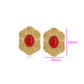 Pendientes de Aleación Bañado en Oro con Cristal Emporia® Rojo
