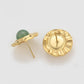 Pendientes de Aleación Bañado en Oro con Cristal Emporia® Verde