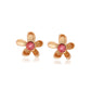 Pendientes de Aleación Bañado en Oro con Cristal Emporia® Rosa