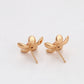 Pendientes de Aleación Bañado en Oro con Cristal Emporia® Rosa