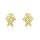 Pendientes de Aleación Bañado en Oro con Cristal Emporia® Verde