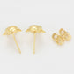Pendientes de Aleación Bañado en Oro con Cristal Emporia® Verde