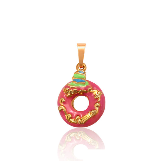 Colgante de Aleación Bañado en Oro con Esmalte