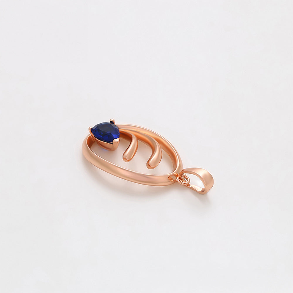 Colgante de Aleación Bañado en Oro con Cristal Emporia® Azul
