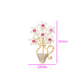 Broche de Aleación Bañado en Oro con Cristal Emporia® Rosa y Cristal Emporia® Blanco