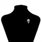 Broche de Aleación Bañado en Oro con Cristal Emporia® Rosa y Cristal Emporia® Blanco