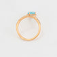 Anillo de Aleación Bañado en Oro con Cristal Emporia® Azul y Cristal Emporia® Blanco