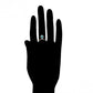 Anillo de Aleación Bañado en Oro con Cristal Emporia® Azul y Cristal Emporia® Blanco