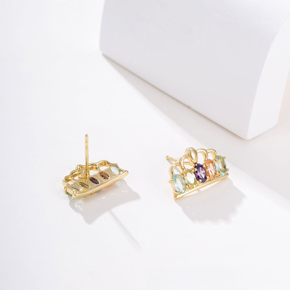 Conjunto de Aleación Bañado en Oro con Cristal Emporia® Púrpura y Cristal Emporia® Amarillo ( Pendientes +Colgante ) 4 