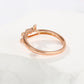 Anillo de Aleación Bañado en Oro con Cristal Emporia® Blanco