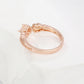 Anillo de Aleación Bañado en Oro con Cristal Emporia® Blanco