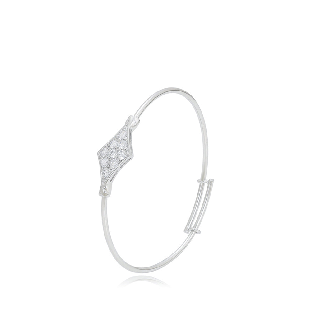Pulsera de Aleación Bañado en Oro con Cristal Emporia® Blanco 1 