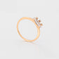 Anillo de Aleación Bañado en Oro con Cristal Emporia® Blanco