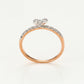 Anillo de Aleación Bañado en Oro con Cristal Emporia® Blanco