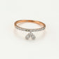 Anillo de Aleación Bañado en Oro con Cristal Emporia® Blanco