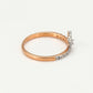 Anillo de Aleación Bañado en Oro con Cristal Emporia® Blanco