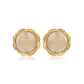 Pendientes de Aleación Bañado en Oro con Cristal Emporia® Blanco