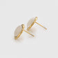 Pendientes de Aleación Bañado en Oro con Cristal Emporia® Blanco
