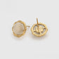 Pendientes de Aleación Bañado en Oro con Cristal Emporia® Blanco