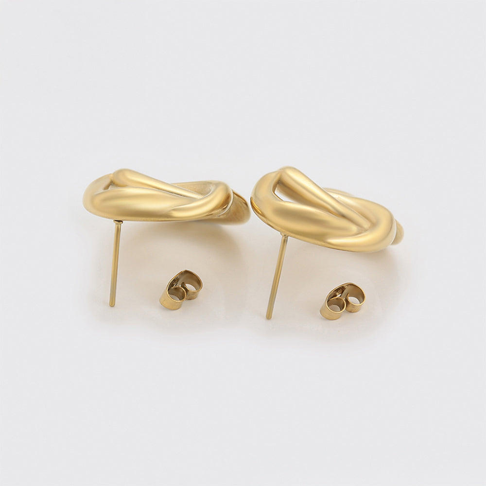 Pendientes de Aleación Bañado en Oro 4 