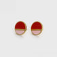 Pendientes de Aleación Bañado en Oro con Cristal Emporia® Rojo y Cristal Emporia® Rosa