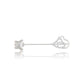 Broche de Aleación Bañado en Oro con Cristal Emporia® Blanco