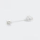 Broche de Aleación Bañado en Oro con Cristal Emporia® Blanco