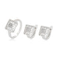 Conjunto de Aleación Bañado en Oro con Cristal Emporia® Blanco ( Pendientes +Anillo )