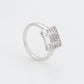 Conjunto de Aleación Bañado en Oro con Cristal Emporia® Blanco ( Pendientes +Anillo )