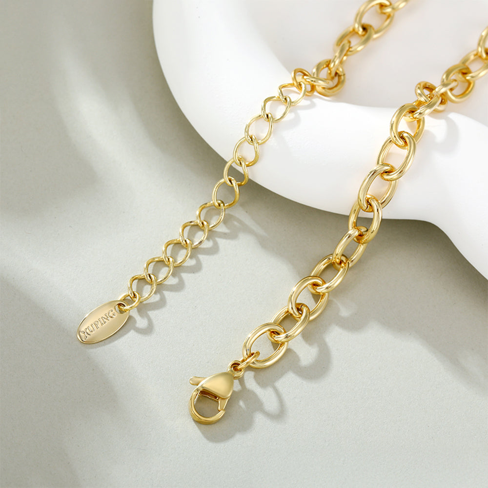 Collar de Aleación Bañado en Oro