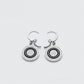 Pendientes de Aleación Bañado en Oro con Cristal Emporia® Blanco y Cristal Emporia® Negro